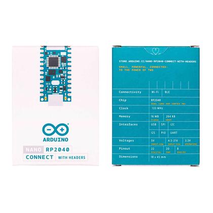 Imagem de Arduino Nano Rp2040 Connect Com Soquetes - Abx00053