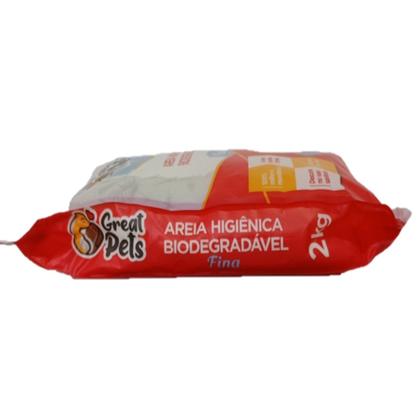 Imagem de Areia Biodegradável Para Gatos 2kg Milho e Mandioca Fina