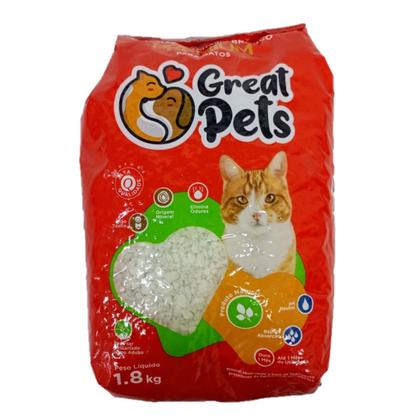 Imagem de Areia Higiênica Granulado Great Pets Branca 1,8kg Diatomita