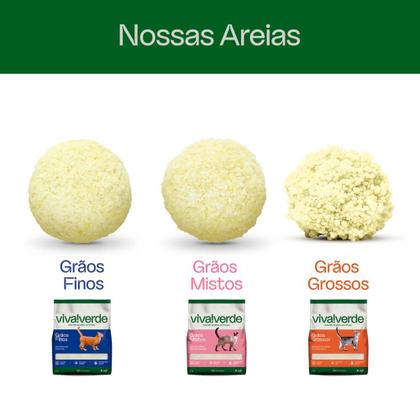 Imagem de Areia Higiênica Viva Verde Grãos Finos 4 kg