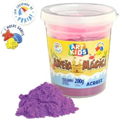 Imagem de Areia Mágica Cinética 200g Art Kids Kit com 6 Unidades