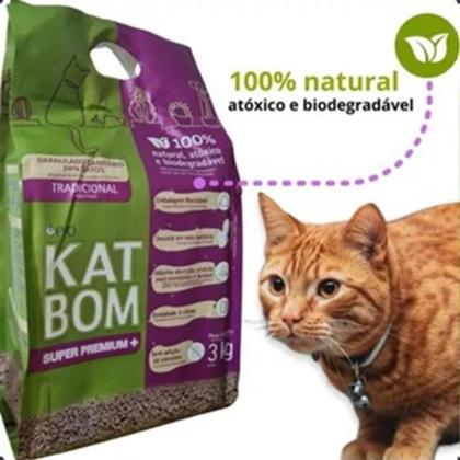 Imagem de Areia para Gatos Katbom Kit com 3 areias 6 Kg cada - total 18 Kg