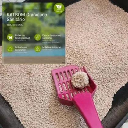 Imagem de Areia para Gatos Katbom Kit com 3 areias 6 Kg cada - total 18 Kg