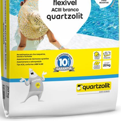 Imagem de Argamassa Cimentcola Flexível AC3 Branco 20 Kilos - 0069.00000.0020PL - QUARTZOLIT