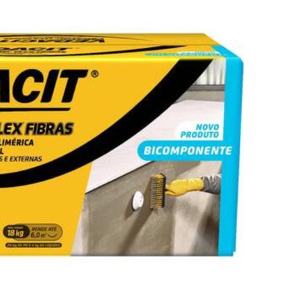 Imagem de Argamassa Vedatop Flex Fibras Bicomponente 18Kg Vedacit