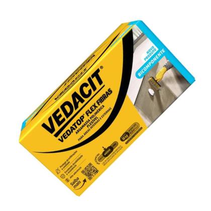 Imagem de Argamassa Vedatop Flex Fibras Bicomponente 18Kg Vedacit