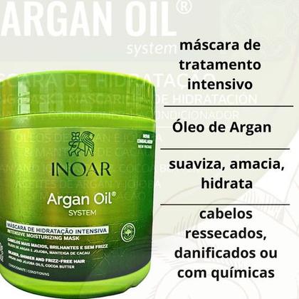 Imagem de Argan Oil Inoar Máscara Hidratação Intensiva Tratamento 500g