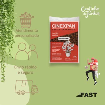 Imagem de Argila Expandida 50Lts Cinexpan para Drenagem de Plantas, Vasos, Decoração, Cultivo e Jardinagem