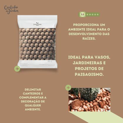 Imagem de Argila Expandida 50Lts para Drenagem de Plantas, Vasos, Decoração, Cultivo e Jardinagem