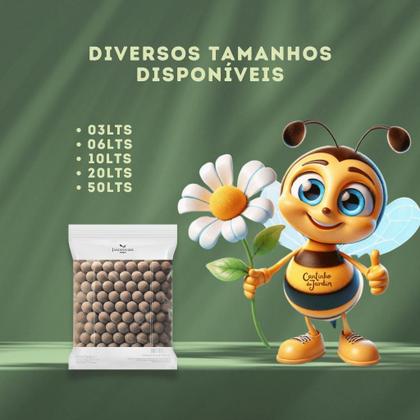 Imagem de Argila Expandida 50Lts para Drenagem de Plantas, Vasos, Decoração, Cultivo e Jardinagem