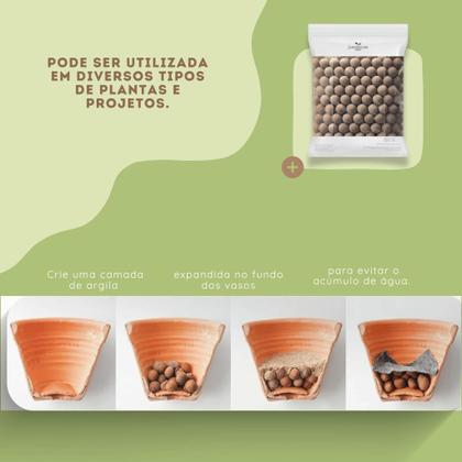 Imagem de Argila Expandida 50Lts para Drenagem de Plantas, Vasos, Decoração, Cultivo e Jardinagem