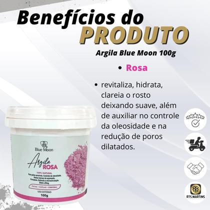 Imagem de Argila Facial Corporal e Capilar Blue Moon Pote 100g Natural