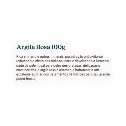 Imagem de Argila Rosa Hidratação Antiflacidez 100g D AGUA NATURAL