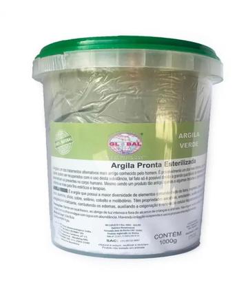 Imagem de Argila verde 1 quilo esterelizada clarea e tonifica sua pele- global