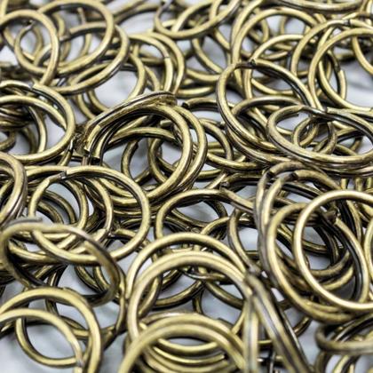 Imagem de Argola 23mm Para Chaveiro Ouro Velho Sem Corrente Com 500 Unidades