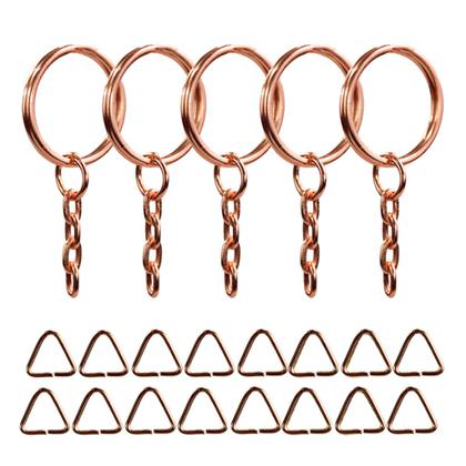 Argola 23mm Rose Gold Com Elos + Triangulo 8mm - 200 Unidades - RussoArt Imagem de Argola 23mm Rose Gold Com Elos + Triangulo 8mm - 200 Unidades