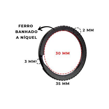 Imagem de Argola 35mm Italiana Preta Sem Corrente Para Lembrancinha 50 Unidades