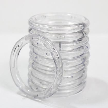 Imagem de Argola 4cm de Plástico Transparente Para Artesanato 30 Unidades