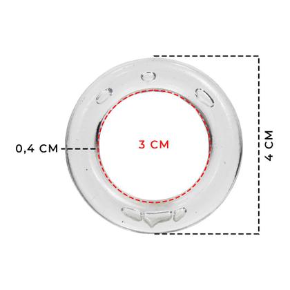 Imagem de Argola 4cm de Plástico Transparente Para Artesanato 30 Unidades