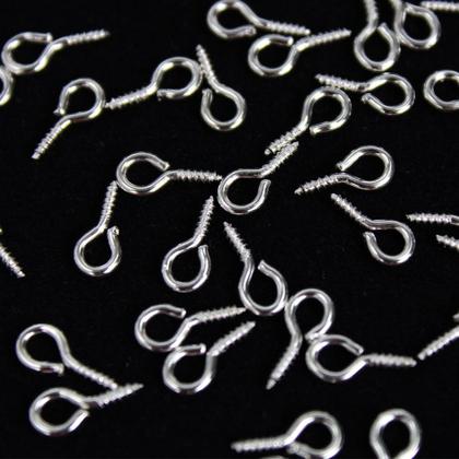 Imagem de Argola C/ Corrente Prata 23mm Com Pitão Rosqueável 9mm - 1000 Unidades