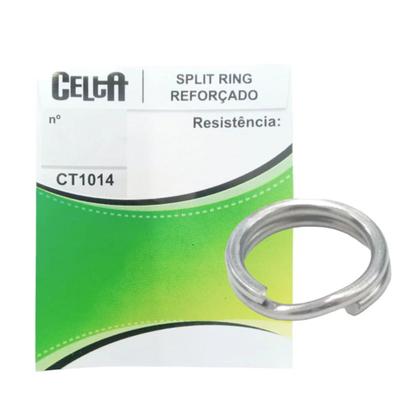 Imagem de Argola Celta Split Ring Reforçado Forj CT1014 Para Pesca Resistência 19lb Nº 05 C/ 20 Unidades