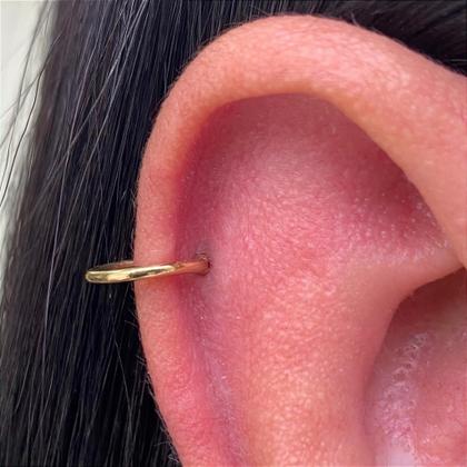 Imagem de Argola clicker segmentada em ouro 18k - unidade