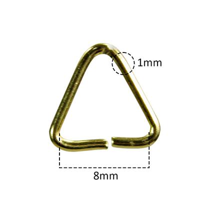 Imagem de Argola Italiana Cata Dourada 32mm + Triangulo 8mm Dourado 10 Unidades