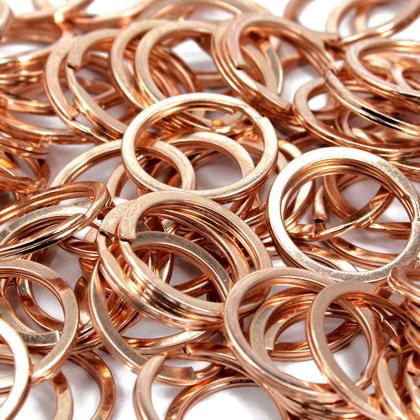 Imagem de Argola Italiana Reforçada Rose Gold 35mm Sem Corrente Com 100 Unidades