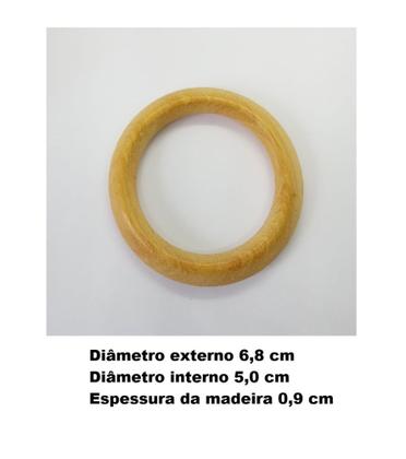 Imagem de Argola madeira n2 diametro 0,60 cor tabaco pacote 25unid imbuia pct 25 unidade
