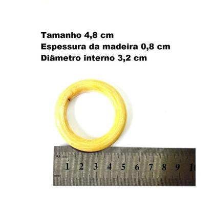 Imagem de Argola madeira n2 diametro 0,60 cor tabaco pacote 25unid imbuia pct 25 unidade