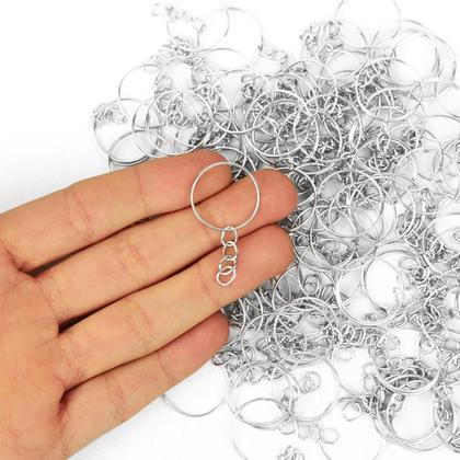 Imagem de Argola Para Chaveiro Com Corrente 20mm - 100 Unidades Nybc