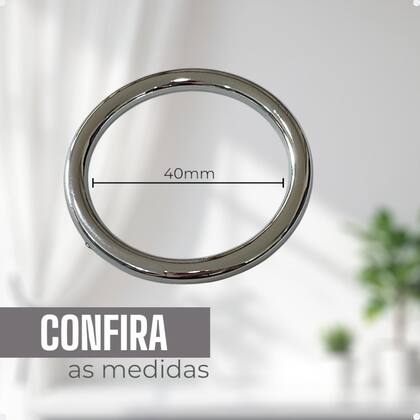 Imagem de Argola Para Cortina Varão Simples Comum Ilhós Médio Grosso 28mm Instalação Cor Kit com 10.20.30.40.50.100 Un