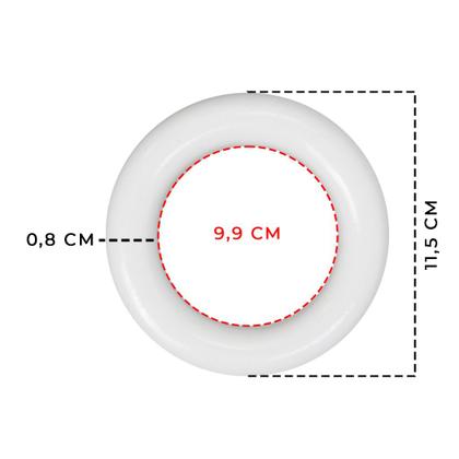 Imagem de Argola Plástica Grande 11,5cm Branca Suporte Para Toalha 10 Unidades