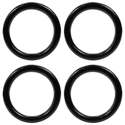 Imagem de Argolas 10,5cm Plástico Preto Multiuso Para Artesanato Com 50 Unidades