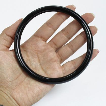 Imagem de Argolas 10,5cm Plástico Preto Multiuso Para Artesanato Com 50 Unidades