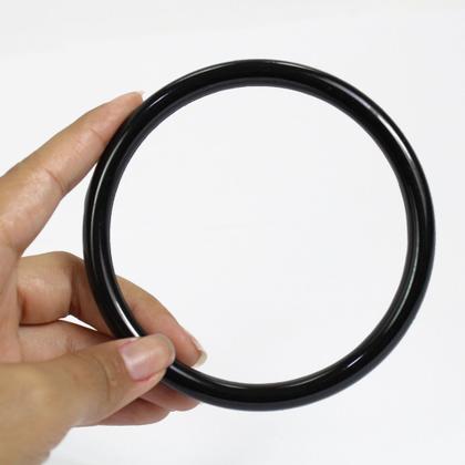 Imagem de Argolas 10,5cm Plástico Preto Multiuso Para Artesanato Com 50 Unidades