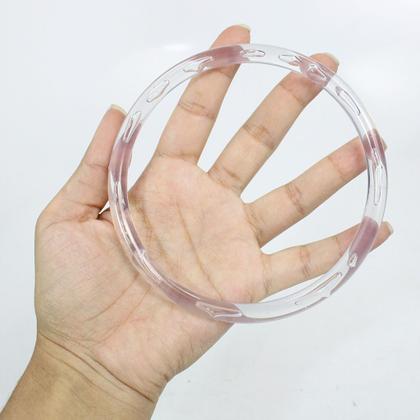 Imagem de  Argolas 11,5cm Plásticas Cor Transparente Artesanato Multiuso 10 Peças