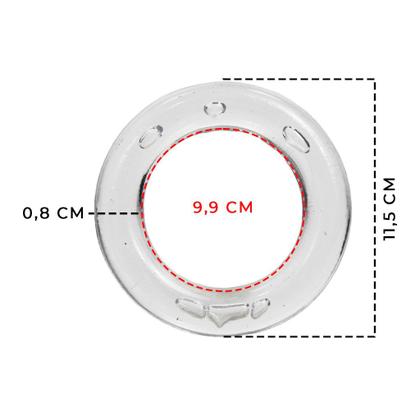 Imagem de  Argolas 11,5cm Plásticas Cor Transparente Artesanato Multiuso 10 Peças