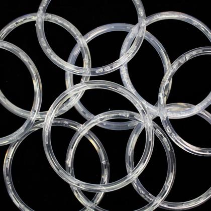 Imagem de  Argolas 11,5cm Plásticas Cor Transparente Artesanato Multiuso 10 Peças