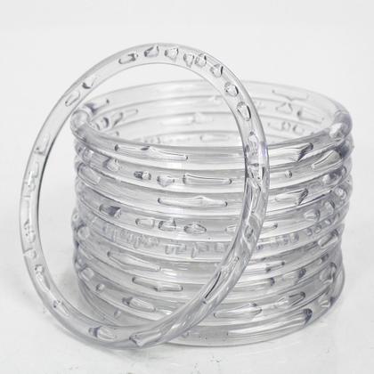 Imagem de  Argolas 11,5cm Plásticas Cor Transparente Artesanato Multiuso 10 Peças