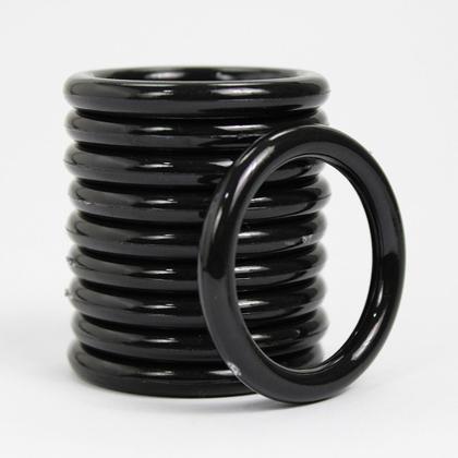 Imagem de  Argolas 4cm Preto Para Cortinas Colares Artesanato Com 50 Unidades