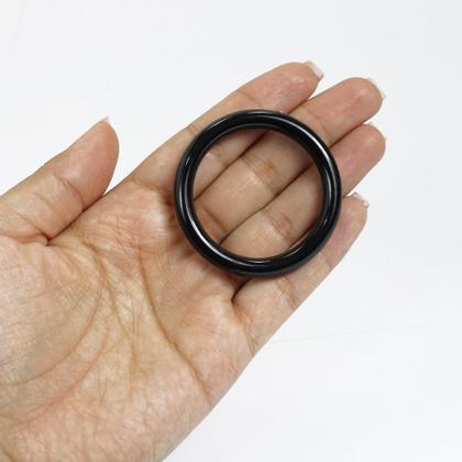 Imagem de Argolas 5cm Plástico Preto Para Cortinas Banheiro Quarto Com 10 Unidades