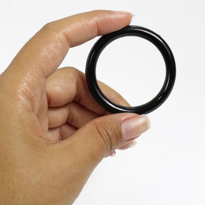 Imagem de Argolas 5cm Plástico Preto Para Cortinas Banheiro Quarto Com 10 Unidades