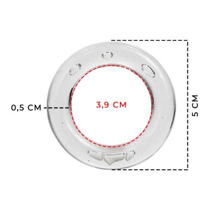 Imagem de Argolas Anéis Plásticos Transparentes 5cm Para Artesanato 100 Unidades