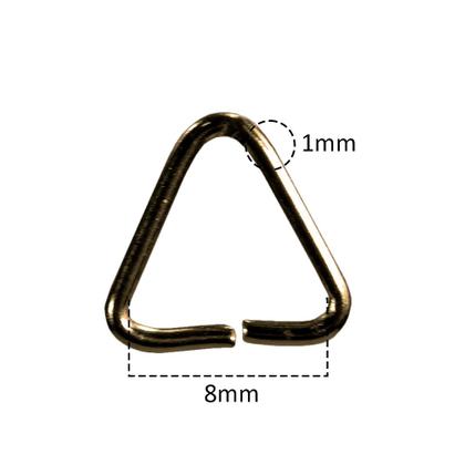 Imagem de Argolas Batidas 23mm Ouro Velho + Triangulo 8mm - 100 Uni