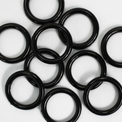 Imagem de Argolas Pequenas Pretas Para Artesanato Multiuso 2,7cm Com 10 Peças