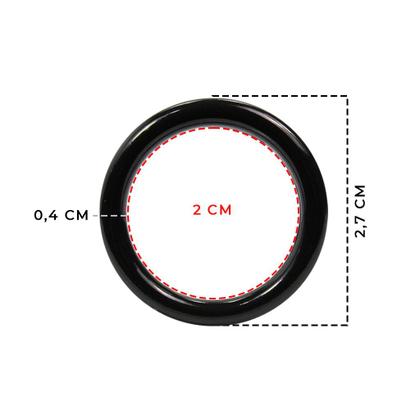 Imagem de Argolas Pequenas Pretas Para Artesanato Multiuso 2,7cm Com 10 Peças