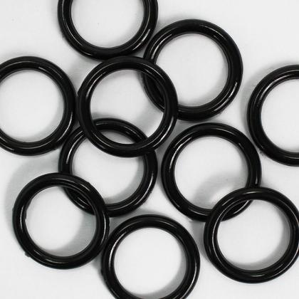 Imagem de Argolas Pequenas Pretas Para Artesanato Multiuso 2,7cm Com 10 Peças