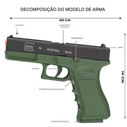 Imagem de Arma Pistola Cosplay Arminha De Brinquedo Realista Projetil