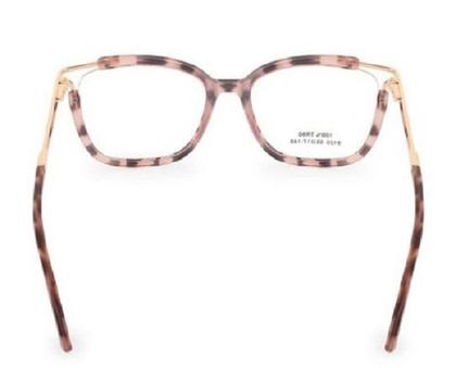 Imagem de Armação Óculos de Grau Feminina Quadrado Palm Animal Print